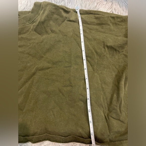 Forever 21 Washed Green Batwing Style Long Sleeve Crop Oversized Medium - Picture 5 of 6